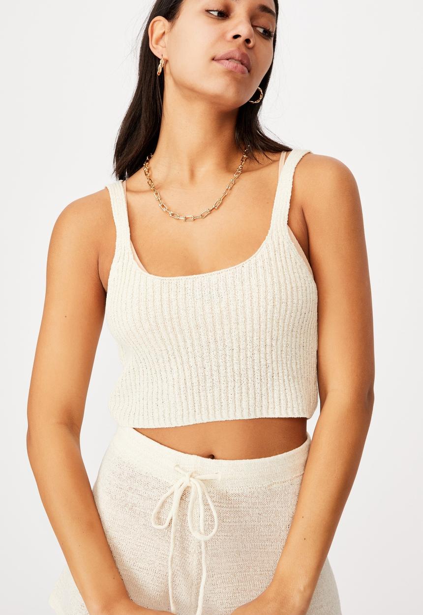 Cotton On - Match me cami - seashell white