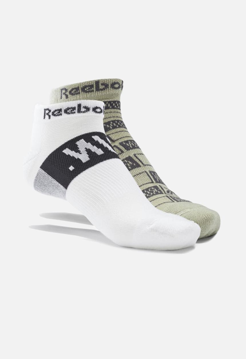 Reebok - Run club 2 pack socks - mystic grey & white 
