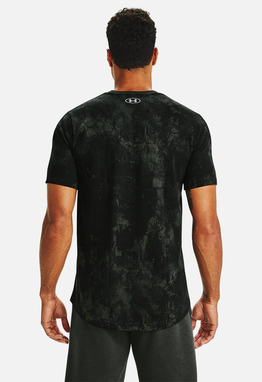 Under Armour - Ua pjt rock allover print short sleeve tee - green