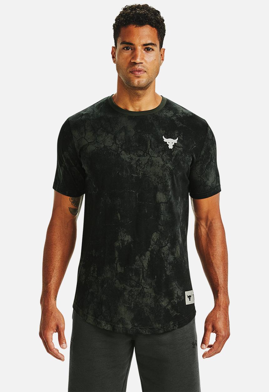 Under Armour - Ua pjt rock allover print short sleeve tee - green