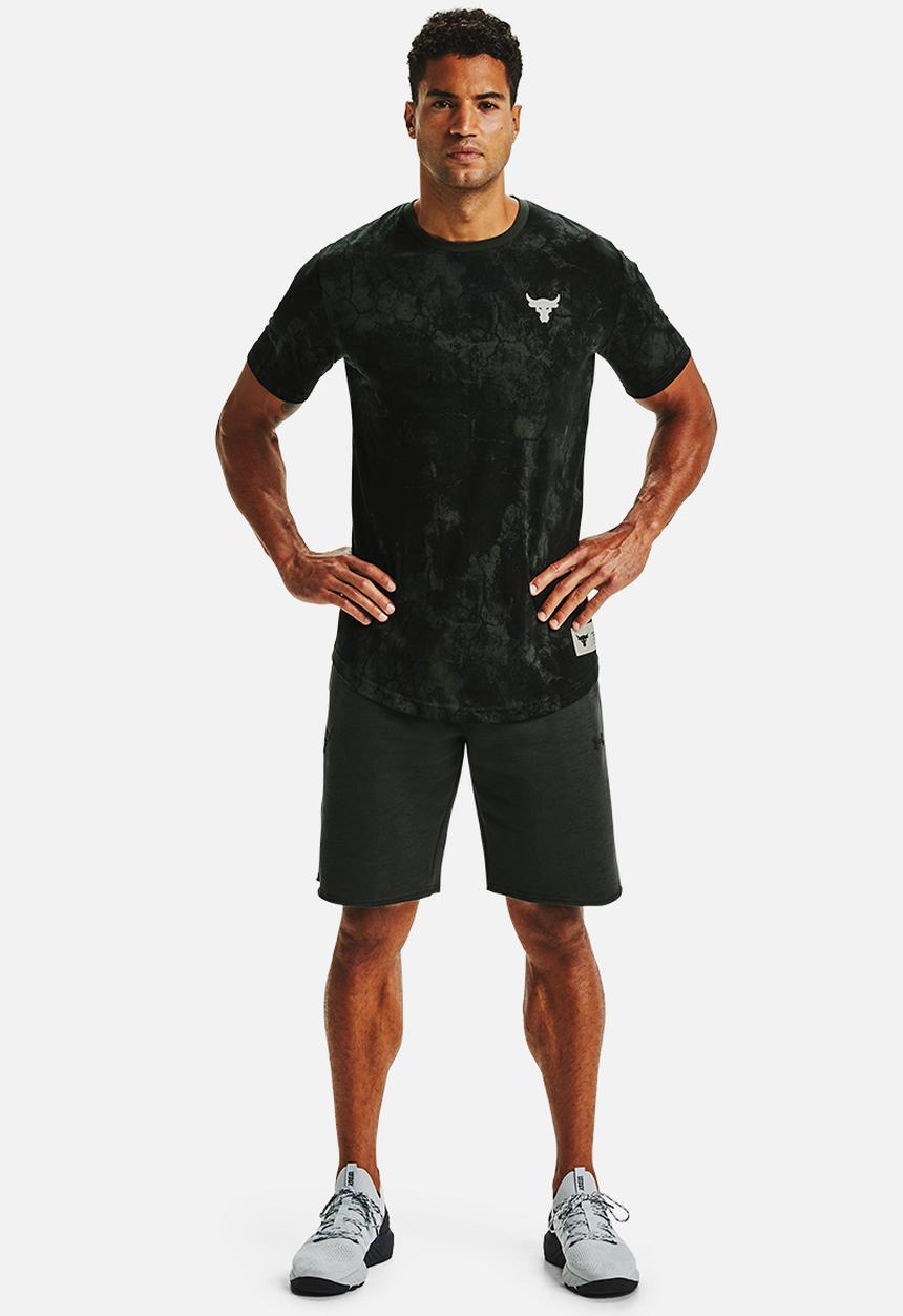 Under Armour - Ua pjt rock allover print short sleeve tee - green