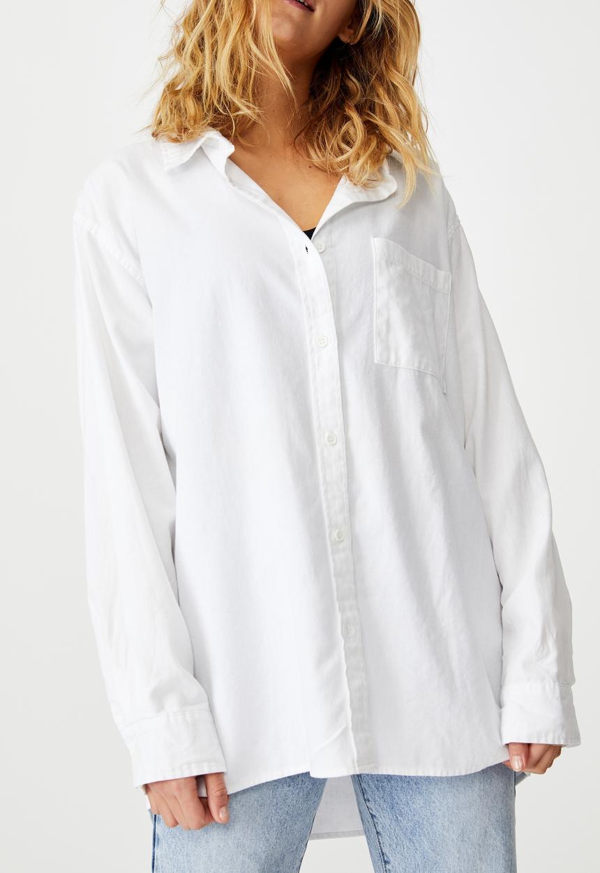 Cotton On - Boyfriend shirt - white