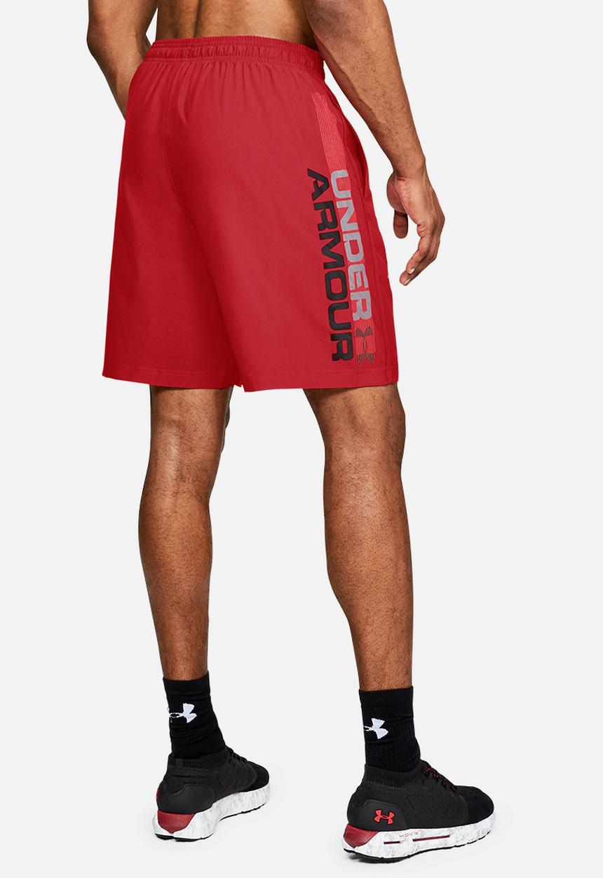 Under Armour - Ua woven wordmark shorts - red