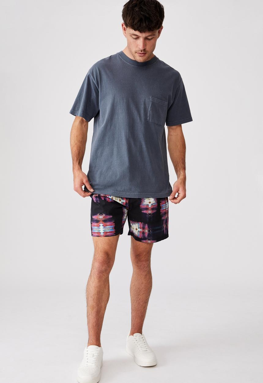 Cotton On - Kahuna short - multi / black squares
