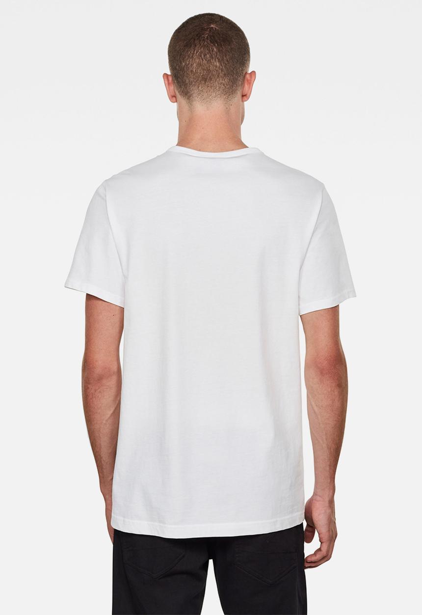 G-STAR - Originals flock logo r short sleeve tee - white