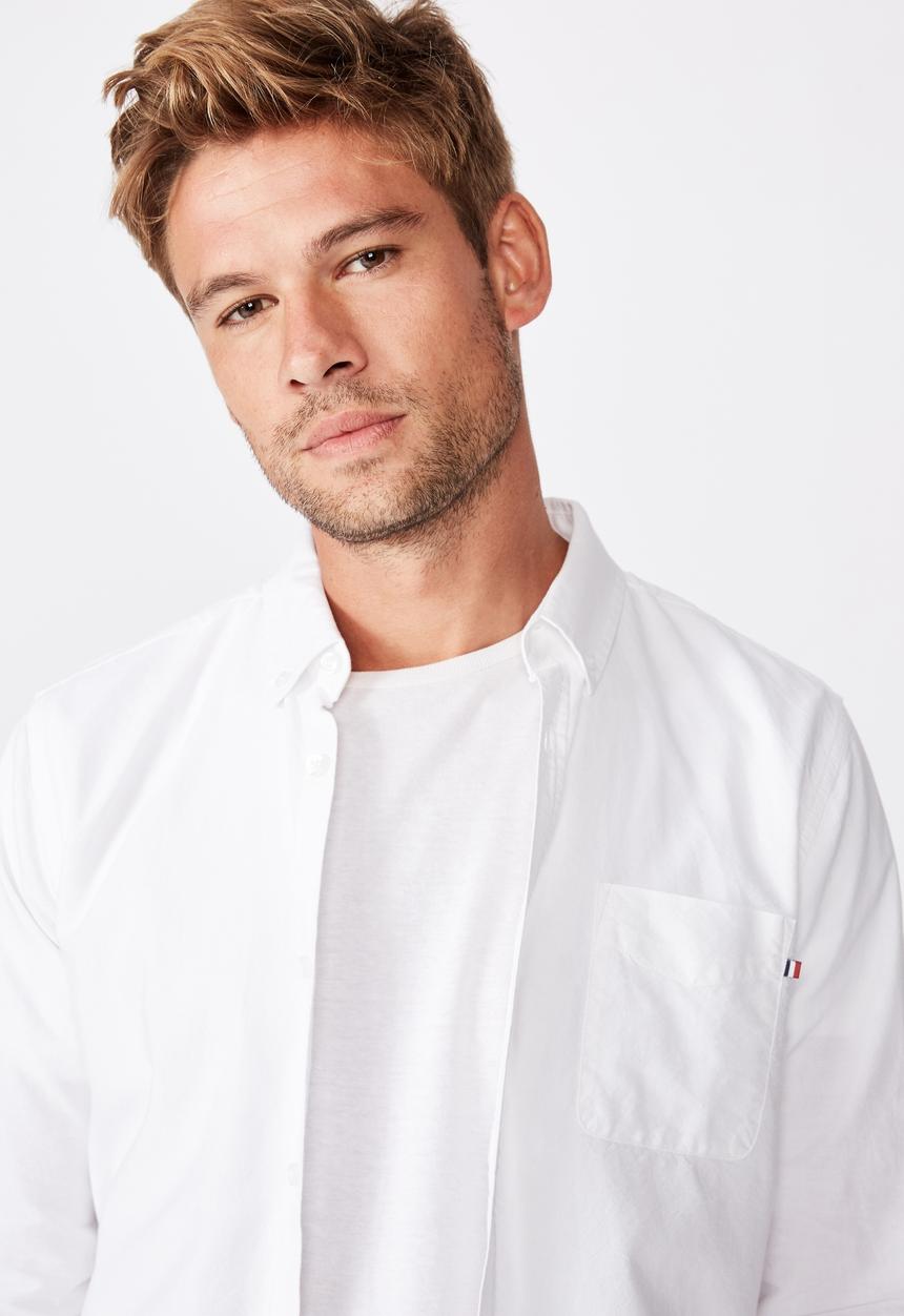 Cotton On - Brunswick shirt 3 - white oxford
