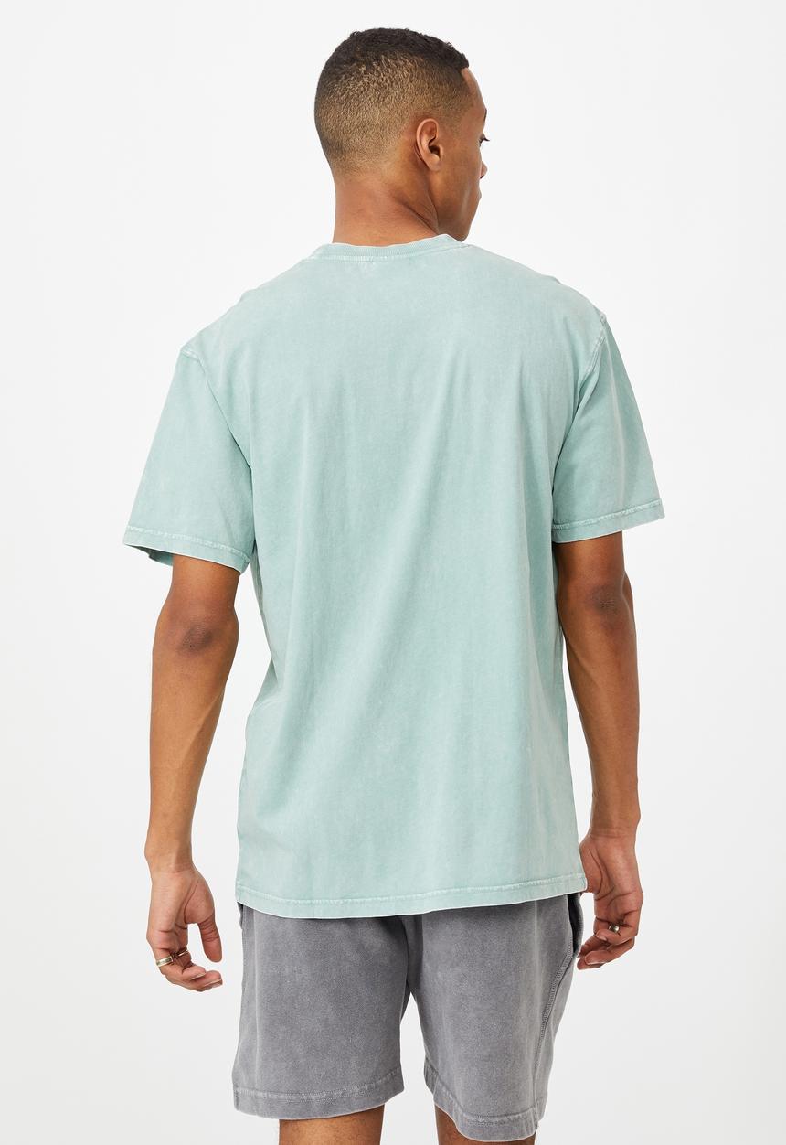 Cotton On - Washed pocket tee - washed teal