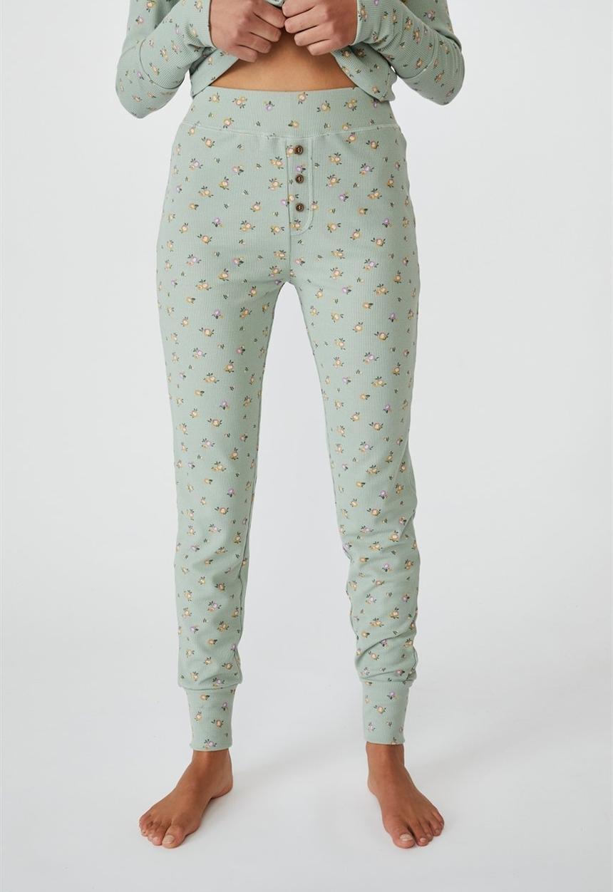 Cotton On - Waffle long john - washed aloe