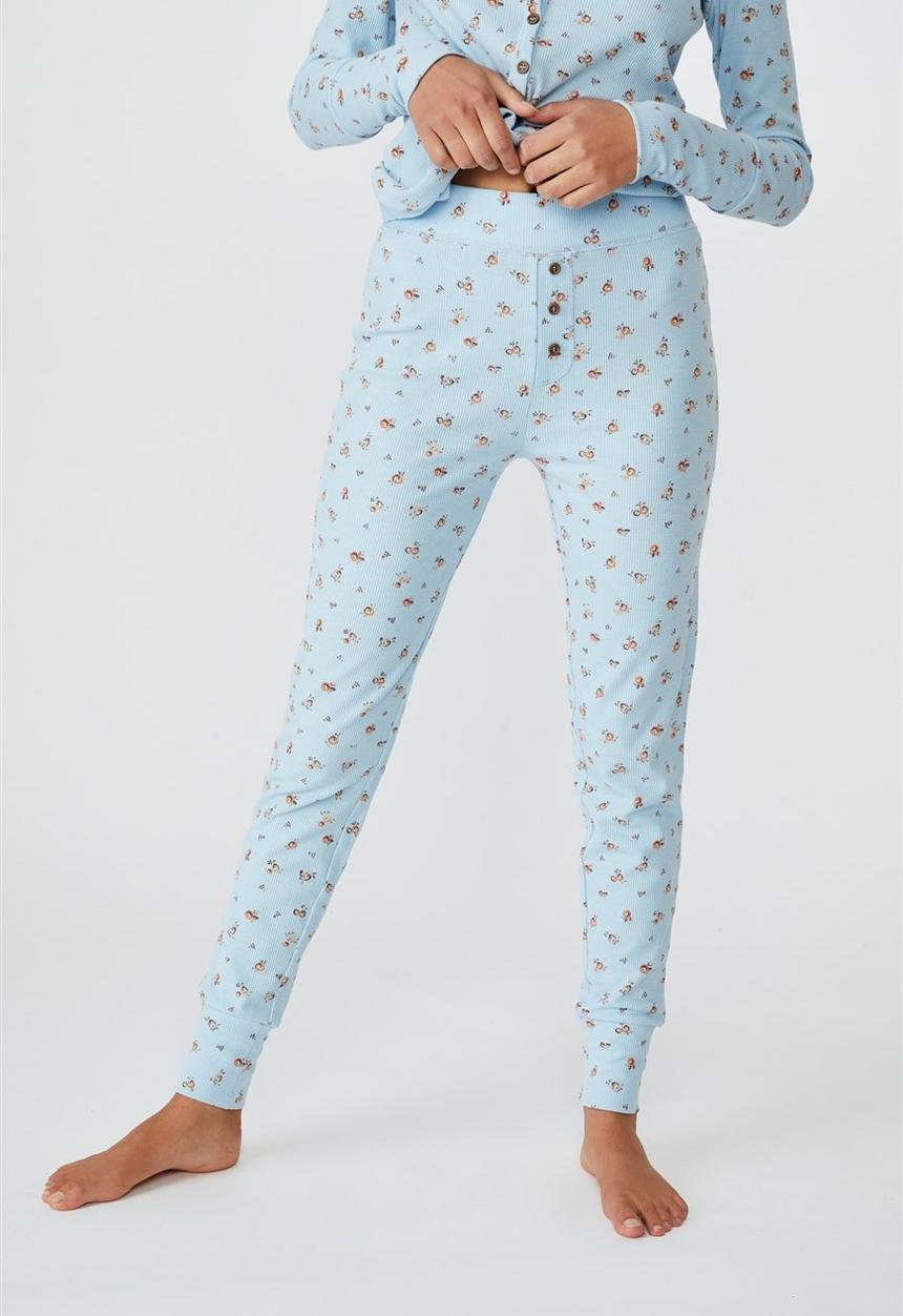 Cotton On - Waffle long john - baby blue