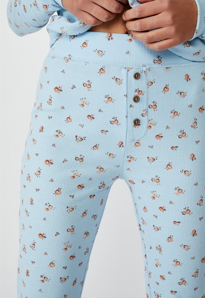 Cotton On - Waffle long john - baby blue