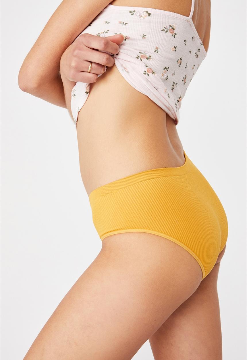 Cotton On - Seamfree boyleg brief - yellow 