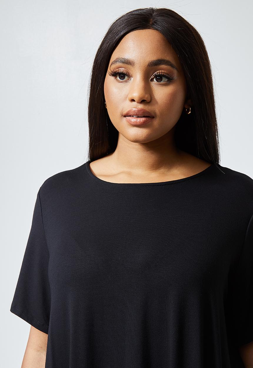 Superbalist - Split back T-shirt - black