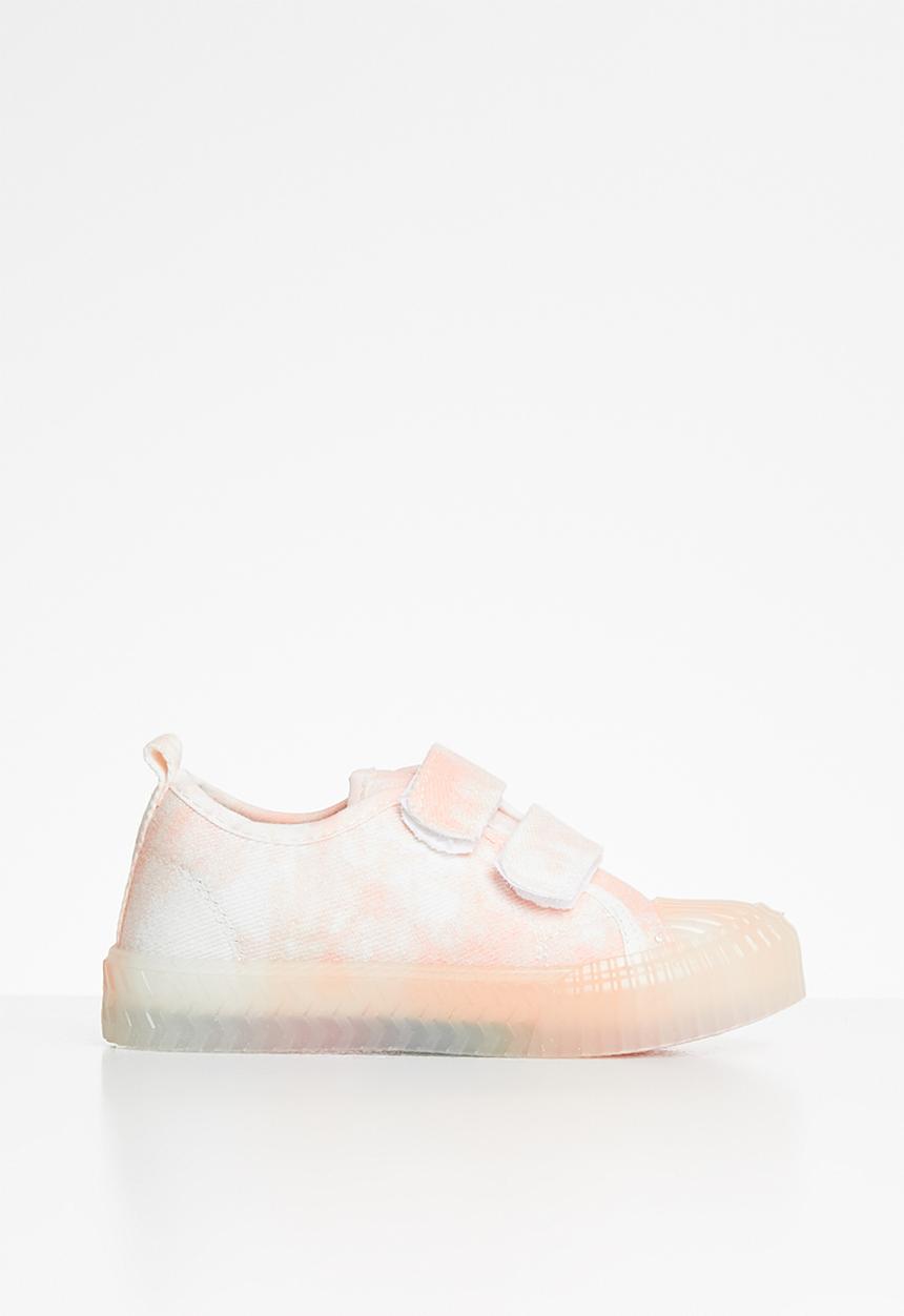 Pop Candy - Girls strap sneaker - pink & white