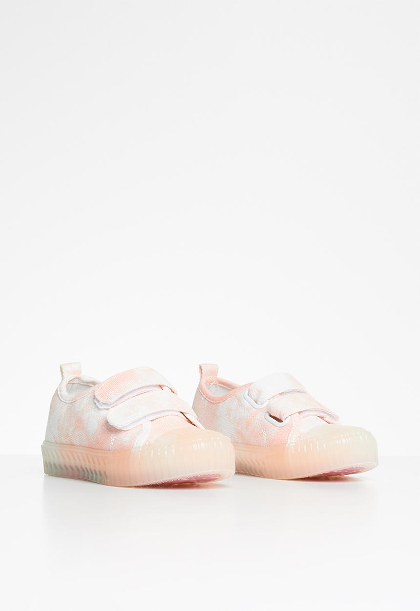 Pop Candy - Girls strap sneaker - pink & white