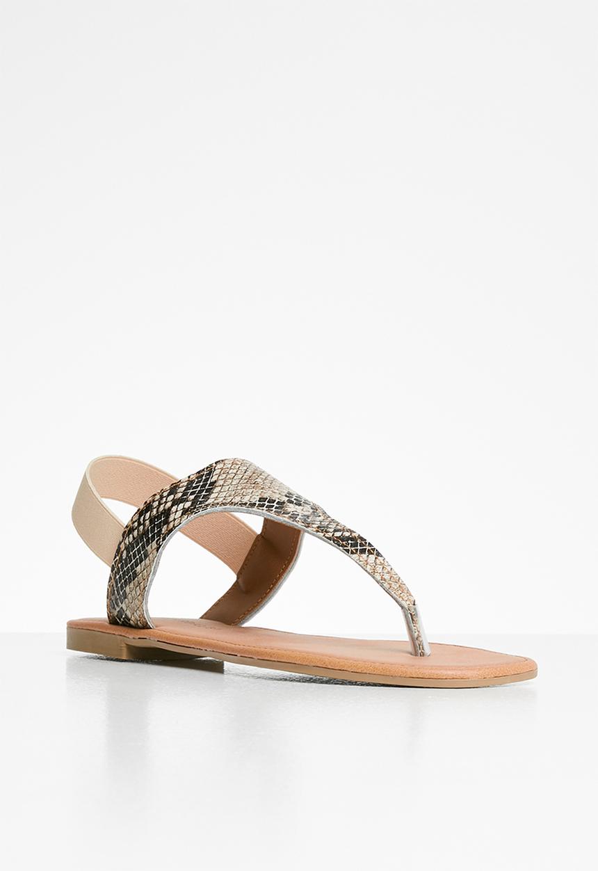 Superbalist - Londdi t-bar sandal - black & neutral