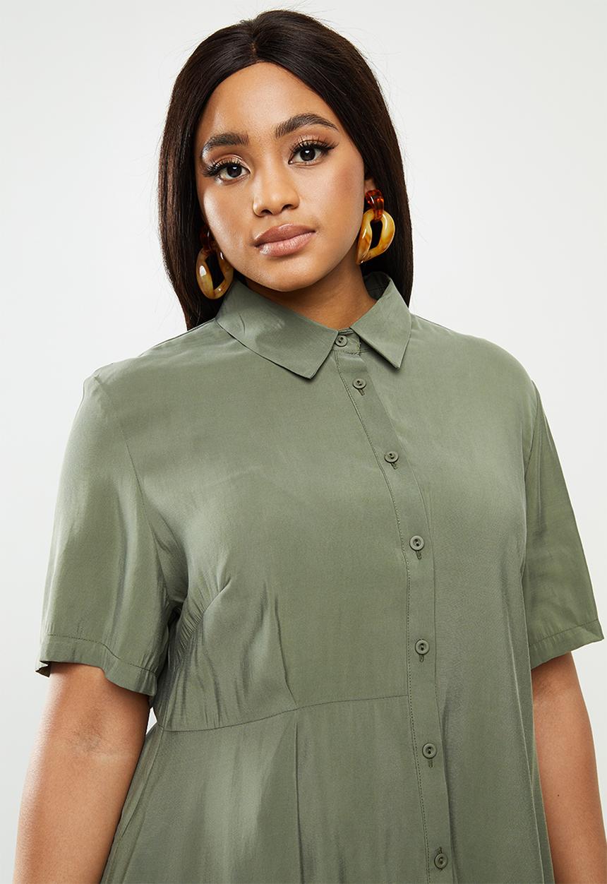 AMANDA LAIRD CHERRY - Plus kuhlanga dress - khaki