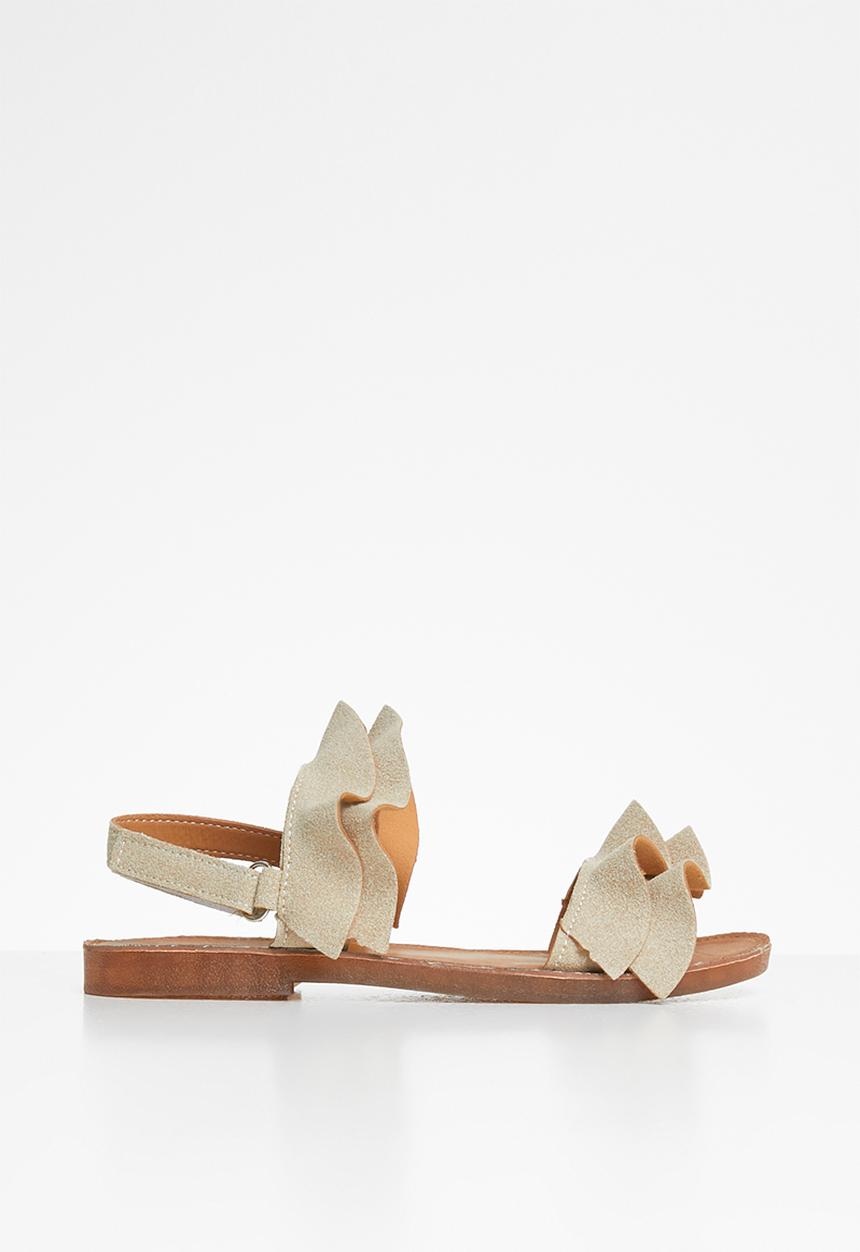 Pop Candy - Girls frill sandal - nude