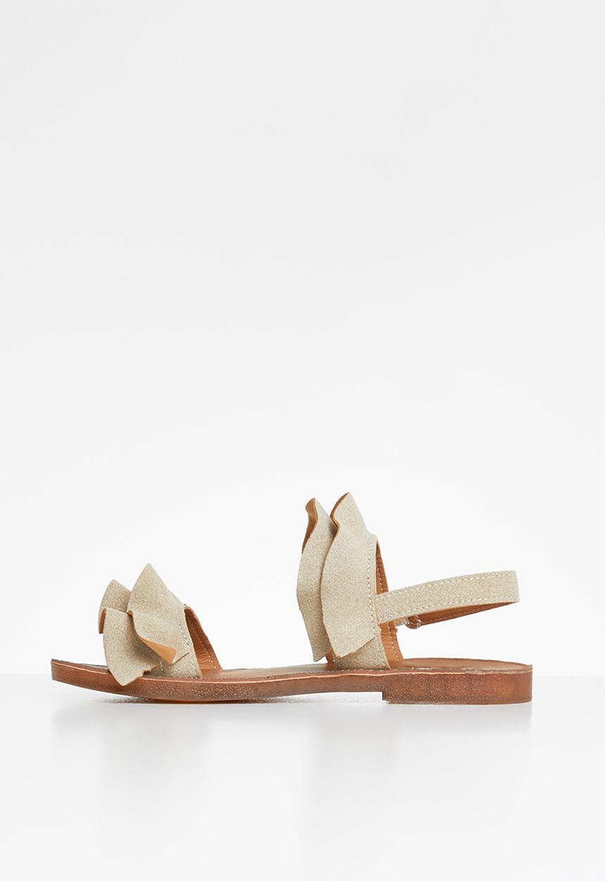 Pop Candy - Girls frill sandal - nude