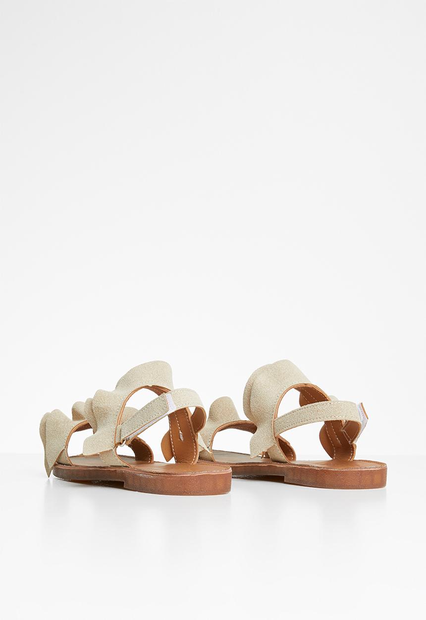 Pop Candy - Girls frill sandal - nude