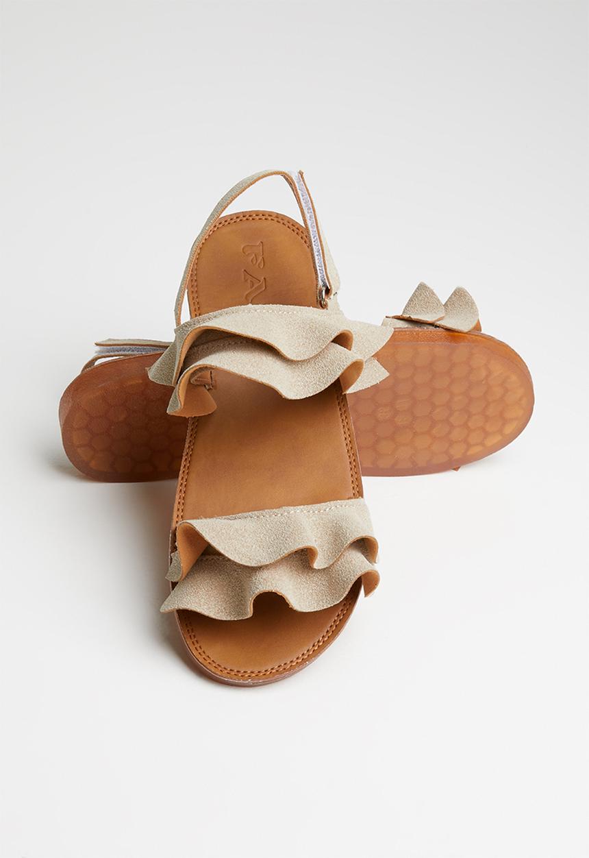Pop Candy - Girls frill sandal - nude