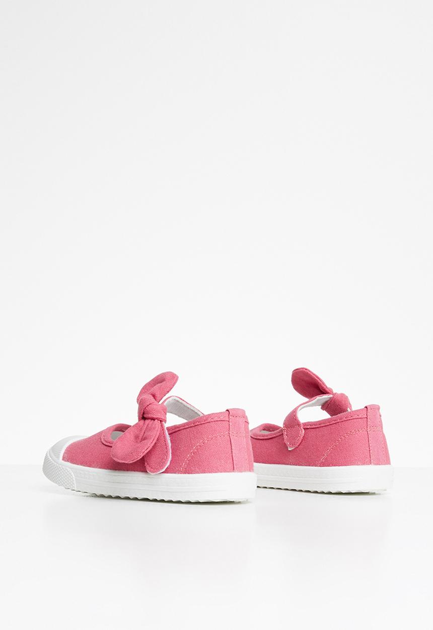 Pop Candy - Girls bow slip on shoe - coral