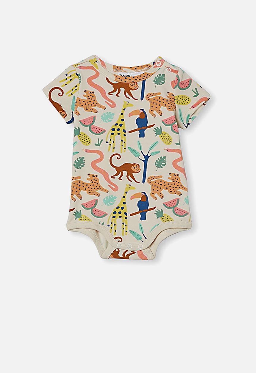 Cotton On - The short sleeve bubbysuit - dark vanilla