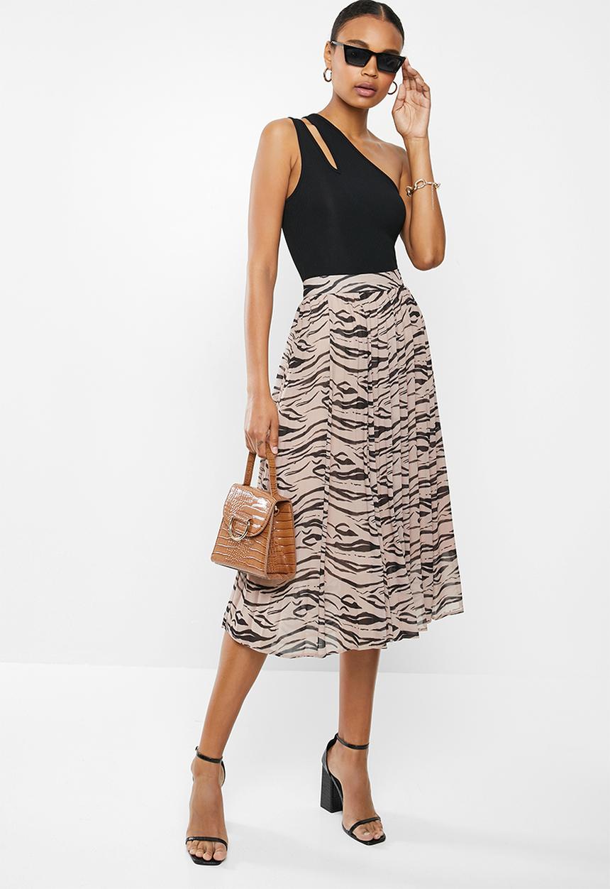 Missguided - Ribbed double strap one shoulder body - black