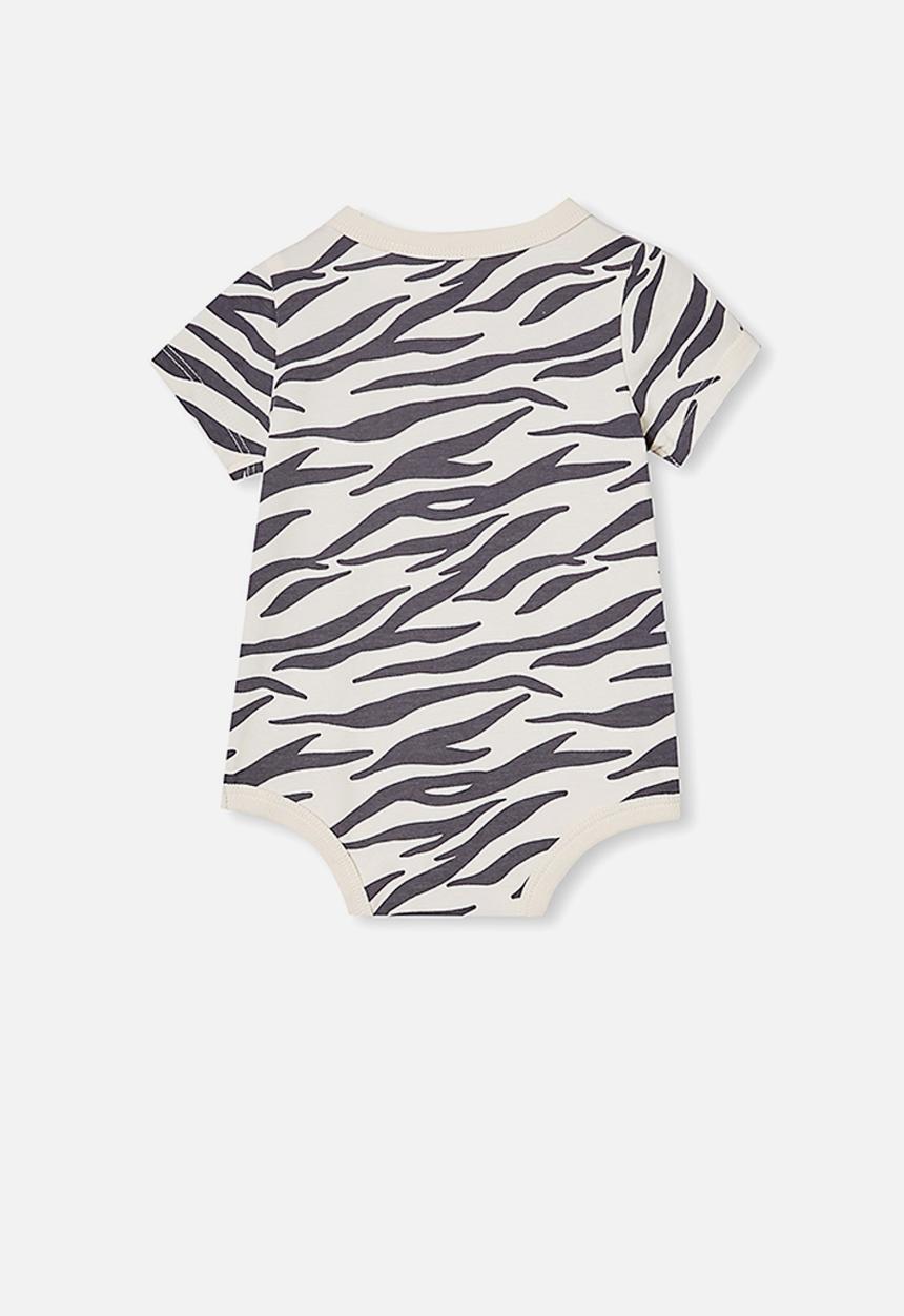 Cotton On - The short sleeve bubbysuit - dark vanilla