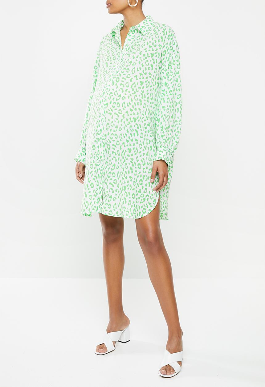 Glamorous - Maternity Leopard shirt dress - green1