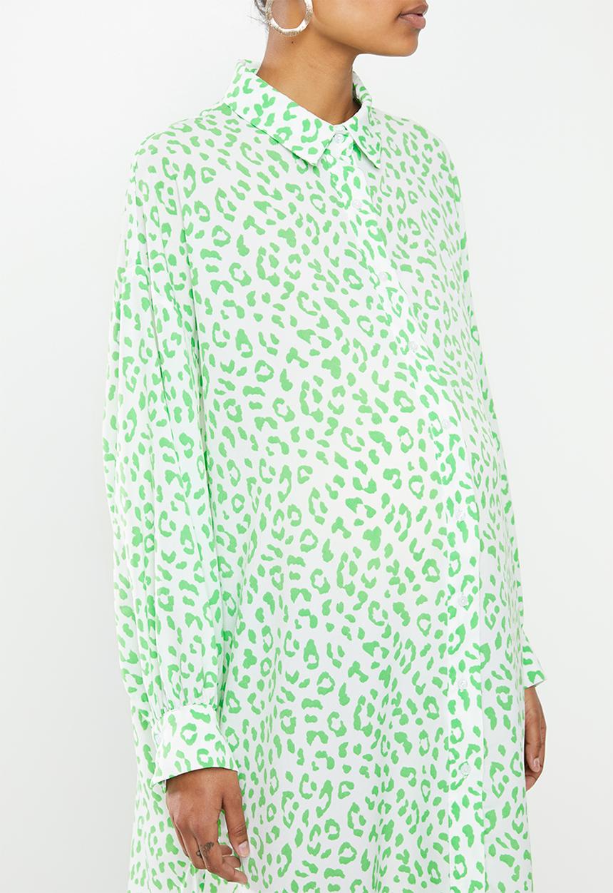 Glamorous - Maternity Leopard shirt dress - green1