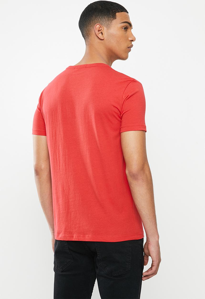 Replay - Side print tee  - red