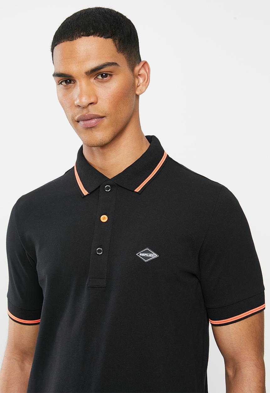 Replay - Black golfer orange tipping  - black