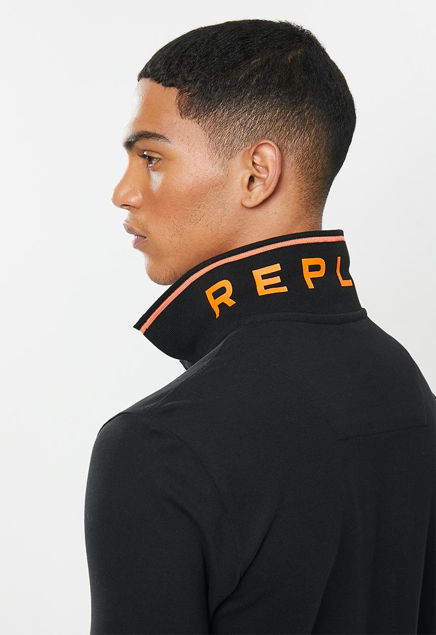 Replay - Black golfer orange tipping  - black
