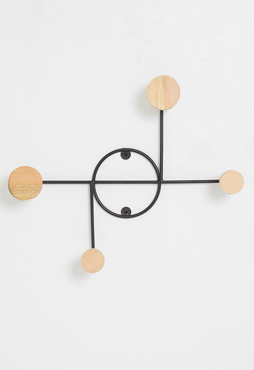 Present Time - Universe coat rack – natural & black