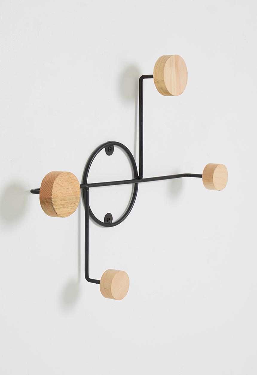 Present Time - Universe coat rack – natural & black
