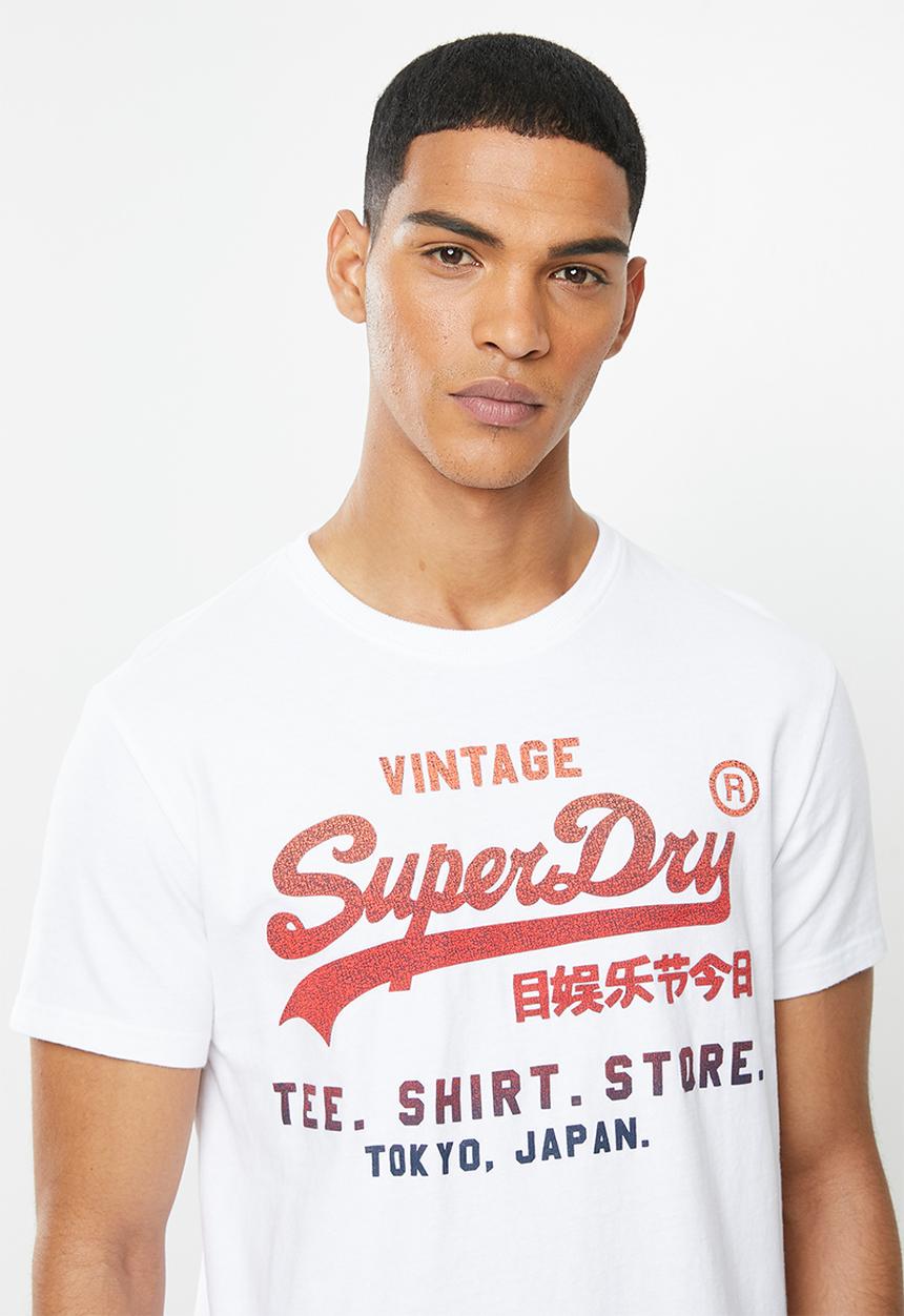 Superdry. - Vl infill store tee - white