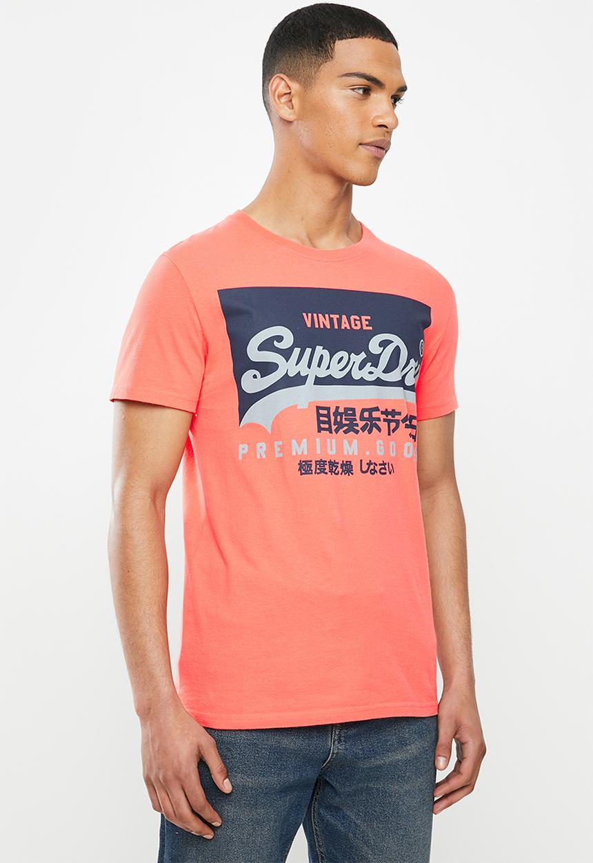 Superdry. - Vl o tee - Maldive pink coral