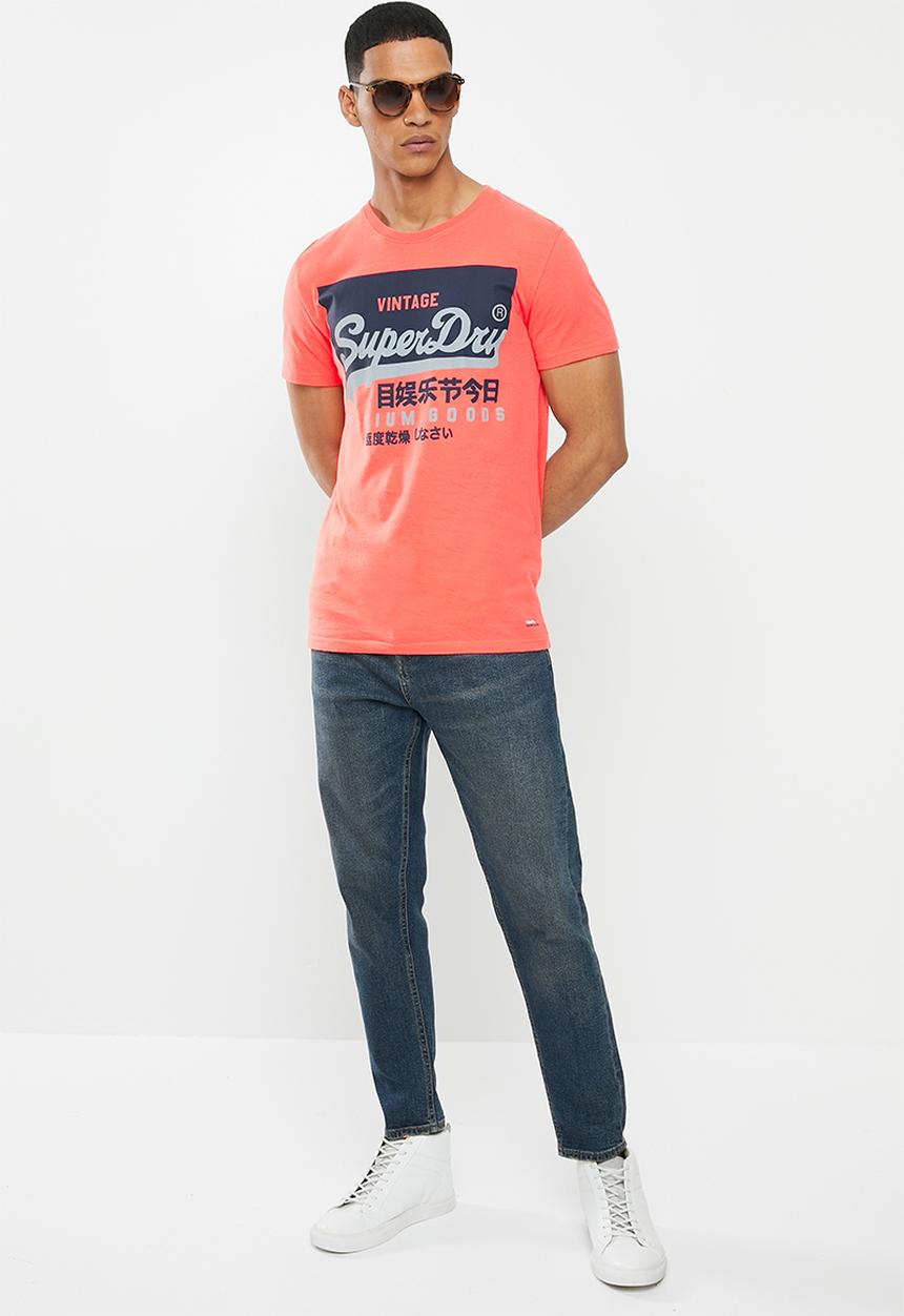 Superdry. - Vl o tee - Maldive pink coral