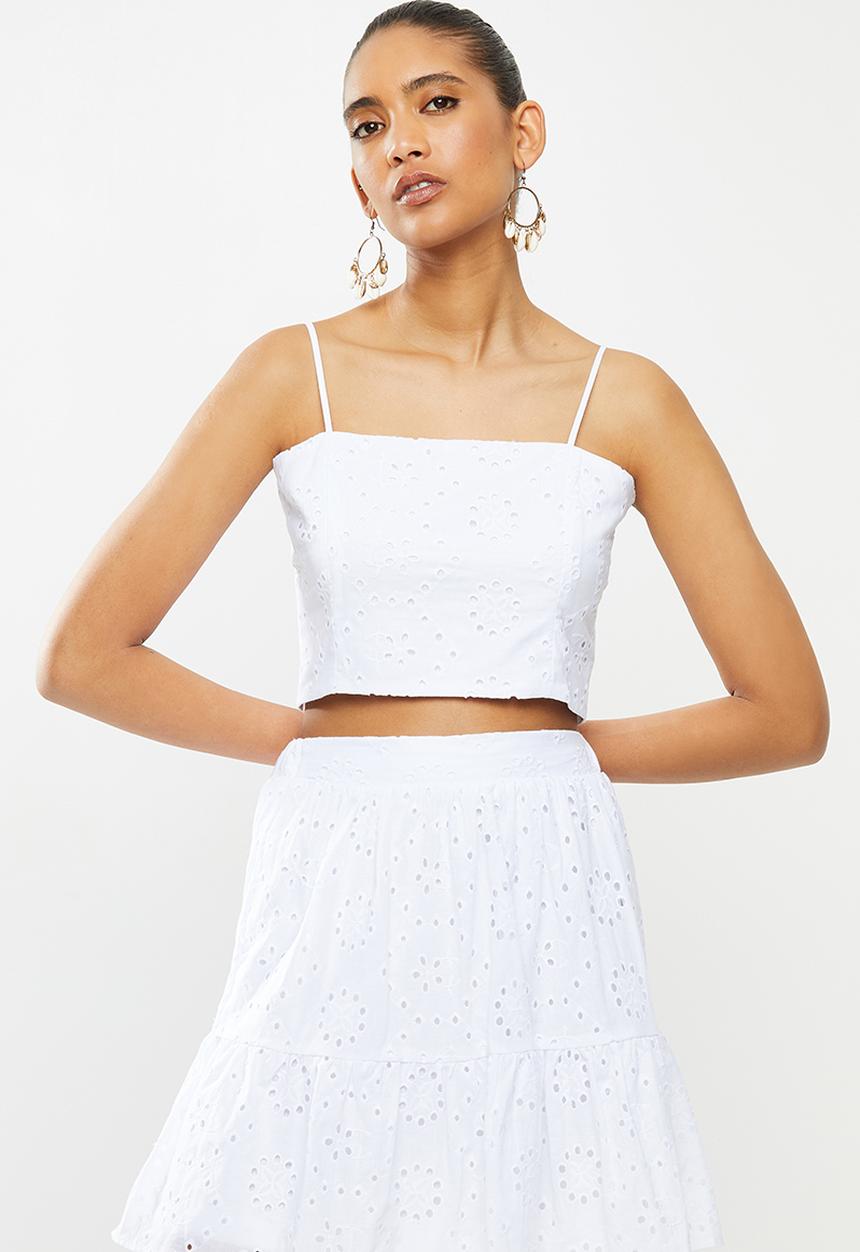 Blake - Anglaise bralette - white