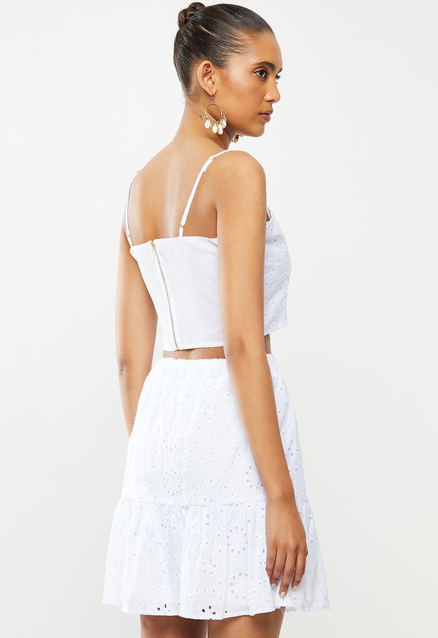 Blake - Anglaise bralette - white