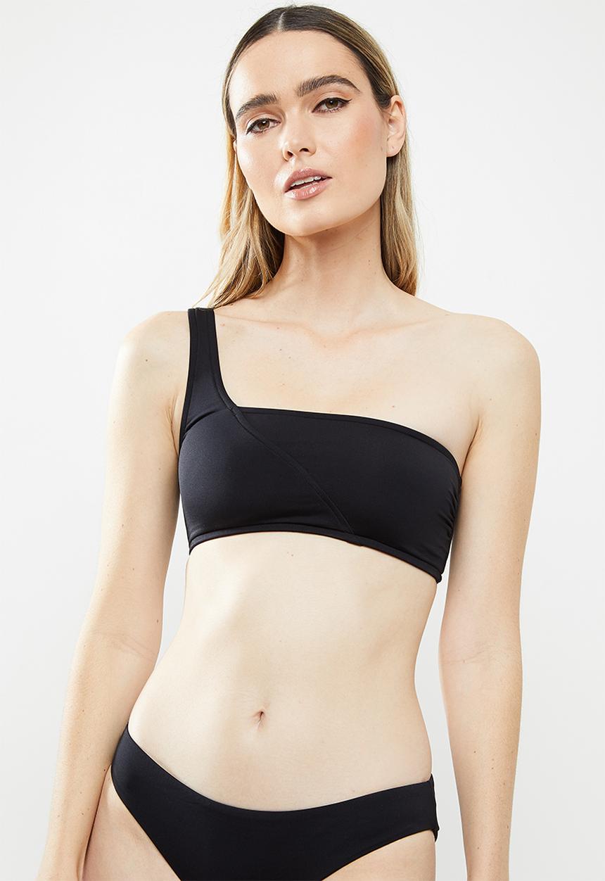 Seafolly - Active one shoulder bandeau - black