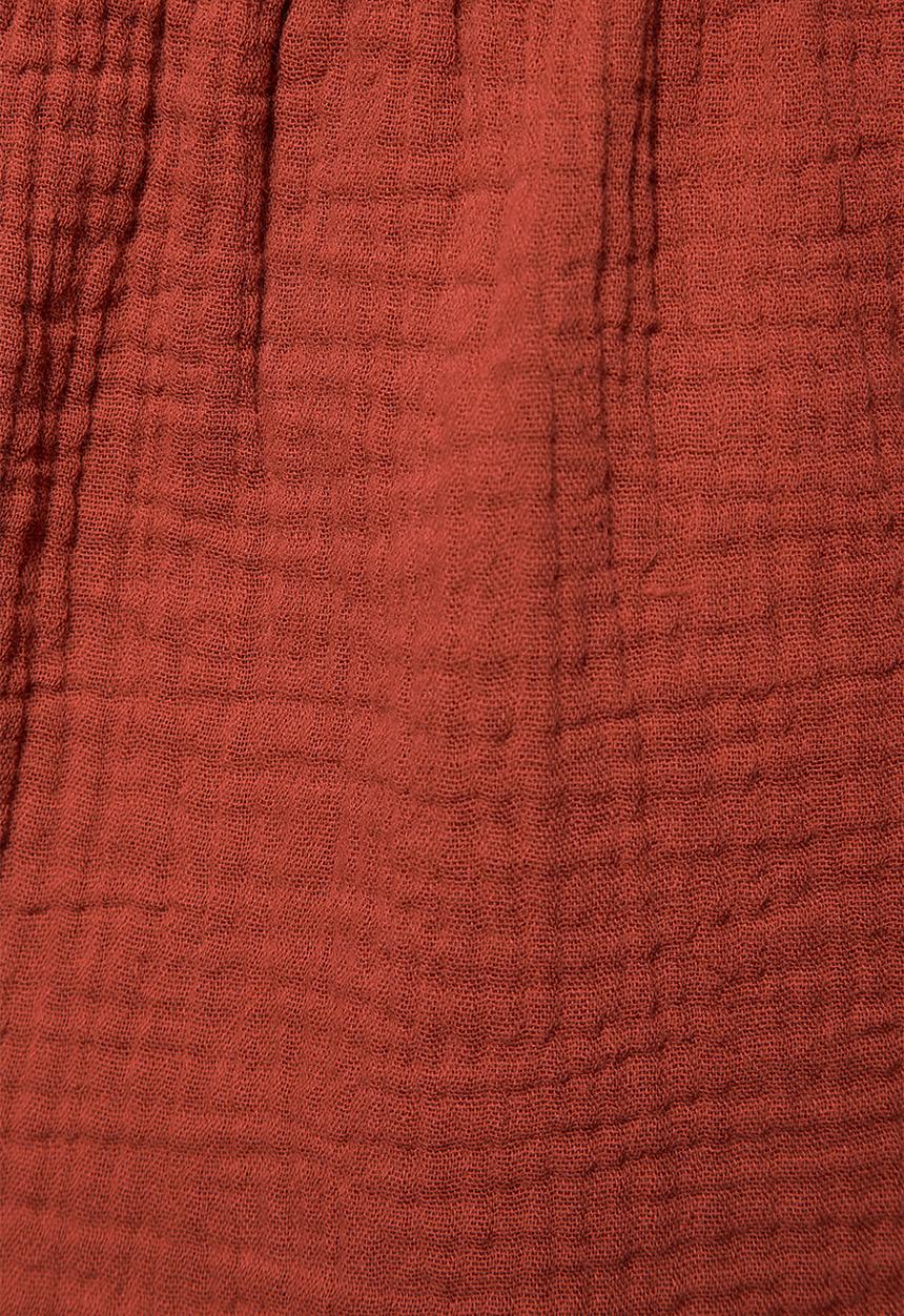 VELVET - Bardot puff sleeve blouse - rust