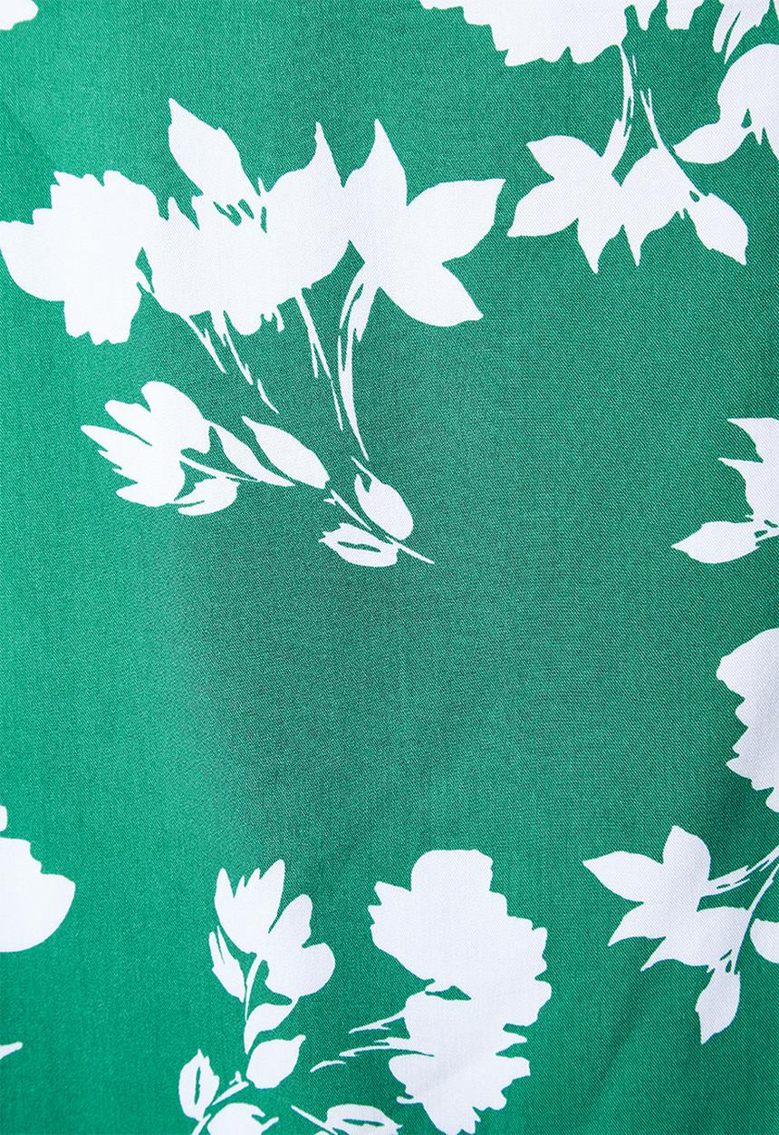 VELVET - Sarong wrap floral skirt - green floral