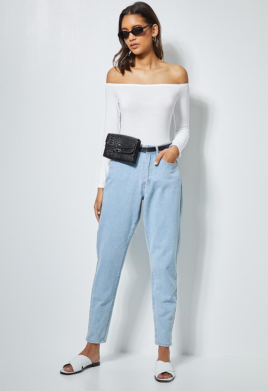 Superbalist - Bardot neckline bodysuit  - white
