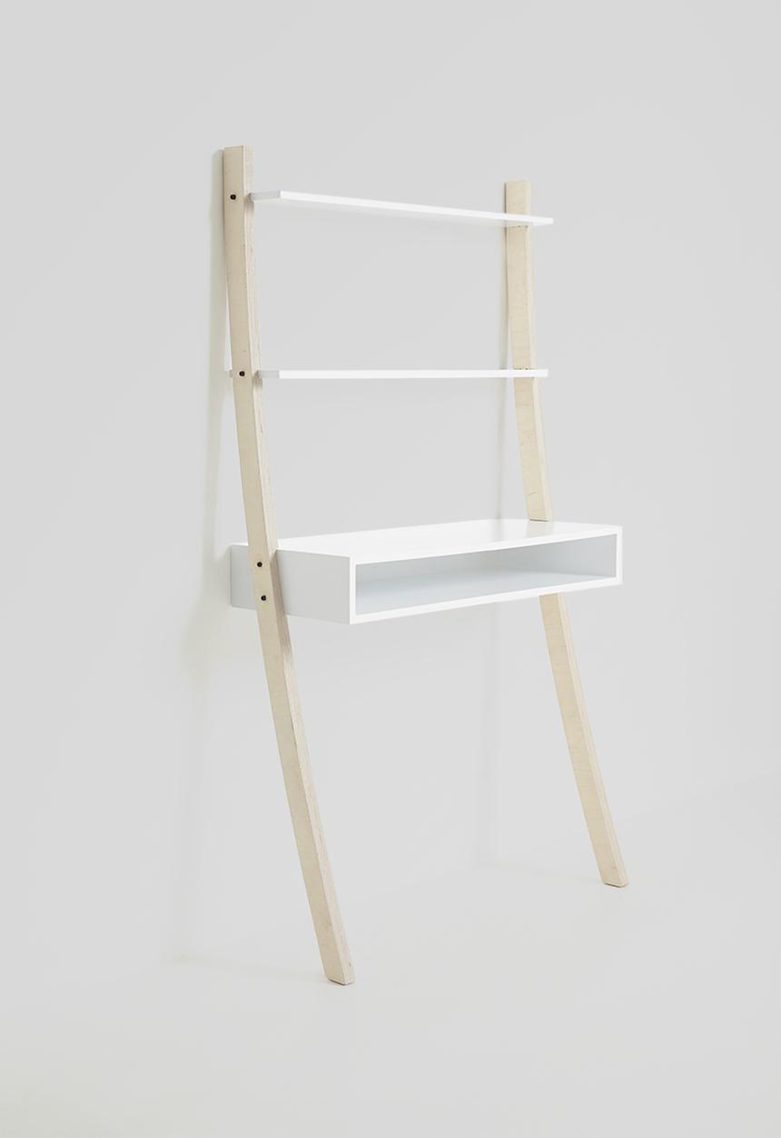Native Decor - Tall leaning desk - white