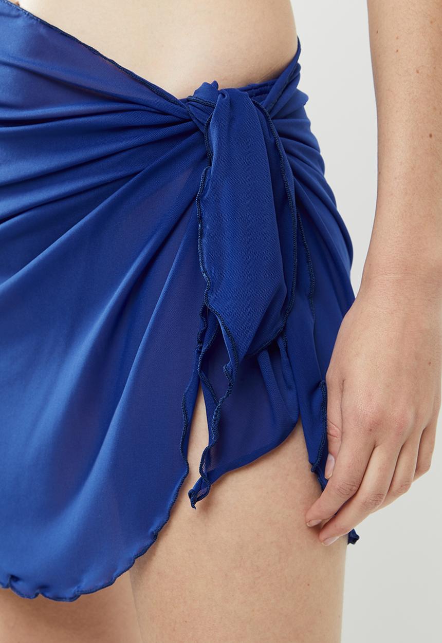 Jacqueline - Short wrap skirt - blue