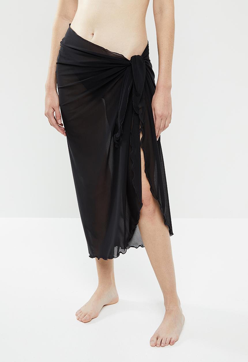 Jacqueline - Long wrap skirt - black