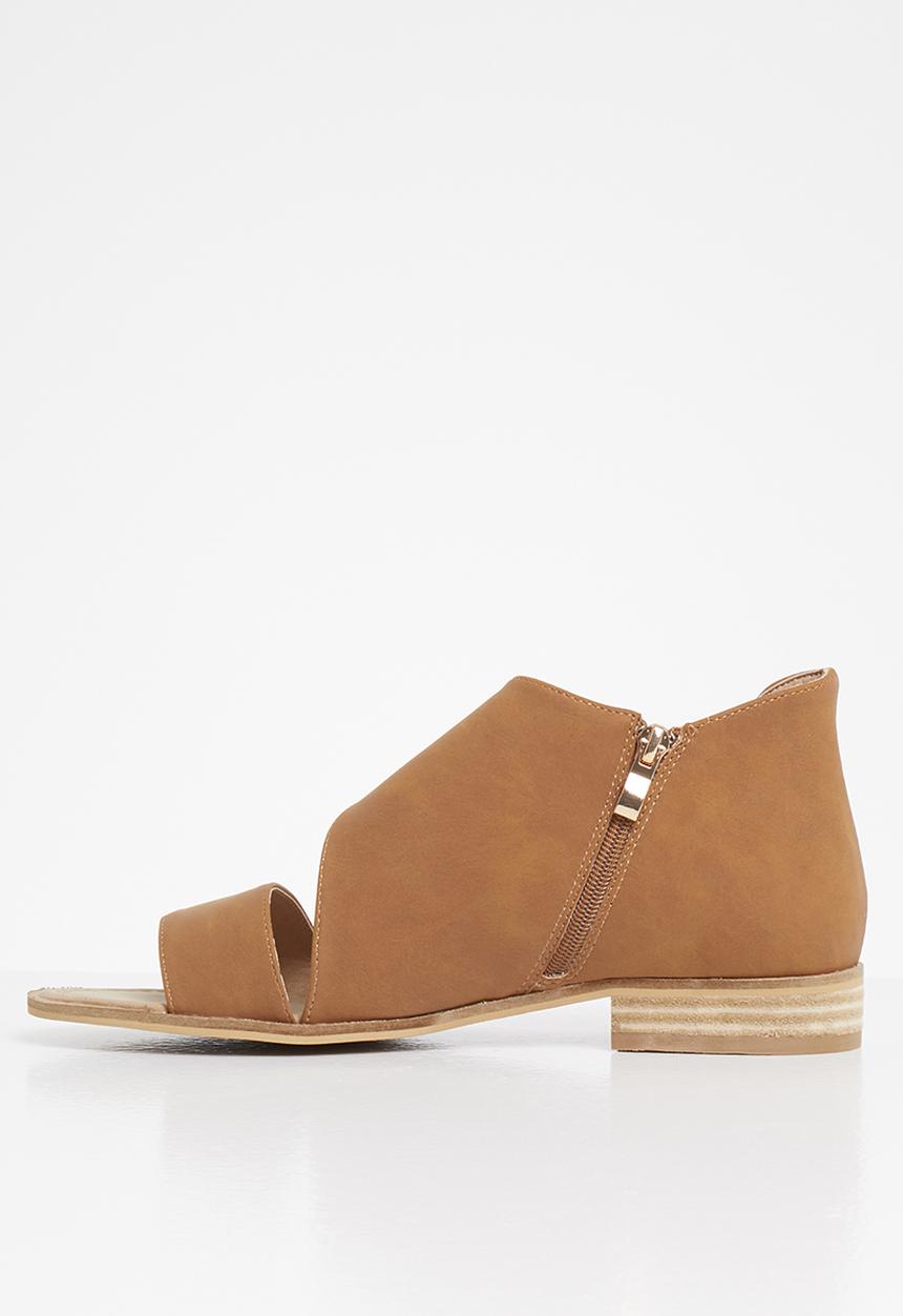 Miss Black - Coona peep-toe - tan