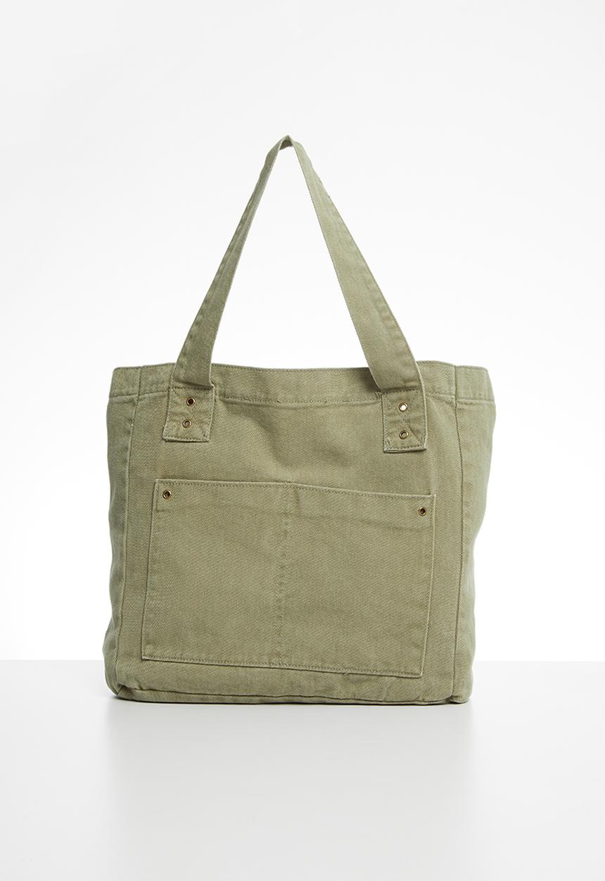 Rubi - Mini max washed tote - khaki 