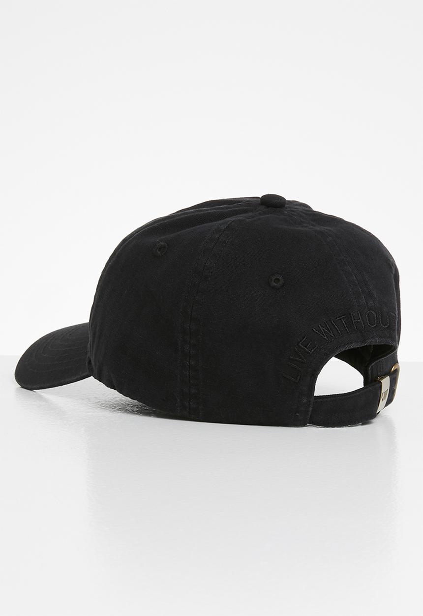 JEEP - Basic washed canvas cap - black